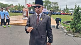 HADIRI  : Wakil Ketua I DPRD Kotim, Juliansyah, saat menghadiri acara peringatan Hari Sumpah Pemuda ke-97 yang digelar di halaman Kantor Bupati Kotim pada Selasa (28/10/2025).(IST)
