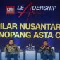 PANELIS : Wagub Kalteng H. Edy Pratowo saat jadi panelis diacara Leadership Forum CNN Indonesia: Pilar Nusantara, Penopang Asta Cita
yang digelar di Auditorium Menara Bank Mega, Jakarta, Selasa (14/10/2025).