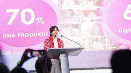 PELUNCURAN : Menkomdigi RI Meutya Hafid, dalam acara peluncuran laporan IMDI 2025 di Ganara Art Space fX Sudirman.(IST)