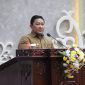 PIDATO : Wakil Gubernur H. Edy Pratowo menyampaikan pidato tertulis Gubernur saat rapat penyusunan APBD 2026, Senin (13/10).(IST)