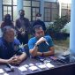 KONFERENSI PERS : Ketua DPRD Kotim Rimbun, saat menghadiri konferensi pers pengungkapan kasus narkoba lintas provinsi di kantor BNNK Kotim, Rabu (8/10) malam.