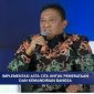 PAPARAN : Wagub H. Edy Pratowo saat paparan dalam Leadership Forum CNN Indonesia: Pilar Nusantara Penopang Asta Cita, di Menara Bank Mega Jakarta, Selasa (14/10/2025).(IST)