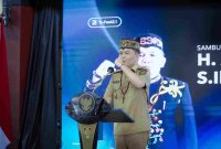 SAMBUTAN : Gubernur Kalteng H. Agustiar Sabran membuka Dies Natalis ke-21 Program Studi Teknik Informatika UPR tahun 2025, yang digelar di Aula Jayang Tingang, Kantor Gubernur Kalteng, Rabu (29/10/2025).(IST)