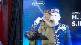 SAMBUTAN : Gubernur Kalteng H. Agustiar Sabran membuka Dies Natalis ke-21 Program Studi Teknik Informatika UPR tahun 2025, yang digelar di Aula Jayang Tingang, Kantor Gubernur Kalteng, Rabu (29/10/2025).(IST)
