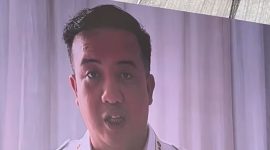 VIRTUAL: Bupati Lamandau Rizky Aditya Putra saat membuka kegiatan Festival Babukung 2025 secara virtual melalui video conference, Sabtu (8/11).(IST)