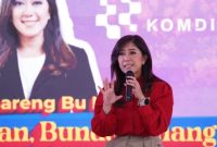 PELUNCURAN : Menkomdigi Meutya Hafid, saat sosialisasi PP Tunas sekaligus peluncuran Tunasdigital.id di Jakarta, Sabtu (1/11/2025).(IST)