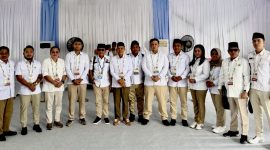 HADIRI : Bupati Lamandau Rizky Aditya Putra bersama Gubernur Kalteng H.Agustiar Sabran dan sejumlah tokoh Gerindra saat menghadiri acara Taklimat Ketua DPP Gerindra Prabowo Subianto, yang digelar di Padepokan Garuda Yaksa, Hambalang, Bogor, Sabtu (8/11/2025).