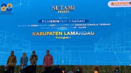 PENGHARGAAN : Kabupaten Lamandau
meraih SUTAMI Award 2025 pada peringatan Hari Bakti Pekerjaan Umum ke-80, Senin (1/12/2025).(IST)