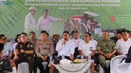 HADIRI : Wakil Gubernur Kalteng Edy Pratowo saat menghadiri kegiatan Panen Raya sekaligus Pengumuman Swasembada Pangan bersama Presiden Republik Indonesia Prabowo Subianto pada Rabu (7/1/2026).(IST)