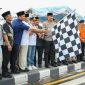 MELEPAS : Gubernur Kalteng H. Agustiar Sabran didampibgi Wakil Gubernur Edy Pratowo dan Forkopimda saat melepas program Angkutan Mudik Gratis Lebaran 2026/1447 Hijria, Rabu (18/3/2026).