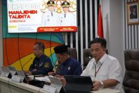 MEMPERSENTASIKAN : Bupati Lamandau, Rizky Aditya Putra, saat mempersentasikan ekspose Manajemen Talenta di Kantor Badan Kepegawaian Negara Pusat, Jakarta, Selasa (10/3/2026).