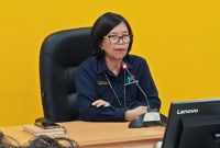 PAPARKAN :  Kepala BPS Kalteng, Agnes Widiastuti, di Ruang Vicon BPS Kalteng saat memaparkan secara resmi dan disiarkan melalui kanal YouTube resmi, Senin (2/3/2026).