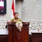 SAMBUTAN : Wakil Gubernur Kalteng H. Edy Pratowo saat menyampaikan sambutannya saat Rapat Paripurna DPRD Provinsi Kalimantan Tengah, Senin (05/01/2026).