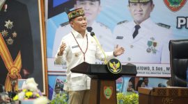 SAMBUTAN  : Gubernur Kalteng H.Agustiar Sabran, menyampaikan sambutannya saat Musrenbang RKPD Provinsi Kalimantan Tengah Tahun 2027, Selasa (17/3/2026).