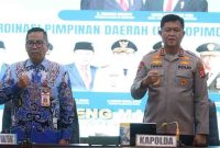 HADIRI : Plt Sekda Kalteng, Leonard S. Ampung, saat menghadiri rapat koordinasi pelaksanaan Operasi Ketupat Telabang 2026, Kamis (5/3/2026).