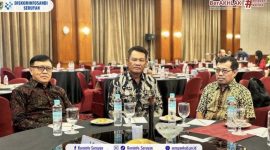 HADIRI : Bupati Seruyan, Ahmad Selanaorwanda, saat menghadiri Rapat Koordinasi Harmonisasi Kebijakan Pemenuhan SDM sektor transportasi yang digelar di Redtop Hotel dan Convention Center, Jakarta, Selasa (7/4/2026).