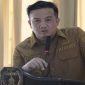 SAMBUTAN : Bupati Kabupaten Lamandau, Rizky Aditya Putra, menyampaikan sambutan saat kegiatan entry meeting evaluasi perencanaan dan penganggaran tahun 2026 bersama Tim BPKP Perwakilan Provinsi Kalteng di Aula Bappedalitbang Kabupaten Lamandau pada Rabu (22/4/2026).