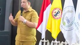 PEMBICARA : Bupati Lamandau, Rizky Aditya Putra, memaparkan berbagai strategi pembangunan daerah yang berfokus pada penguatan ketahanan pangan dan kemandirian energi dalam Seminar dan Lokakarya Ekonomi Nasional (SELENA) belum lama ini. 
