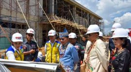 MENIJAU : Gubernur Agustiar Sabran bersama Bupati Gunung Mas Jaya S. Monon Tinjau Progres Pembangunan Sekolah Rakyat di Kabupaten Gunung Mas, Senin (22/06/2026).