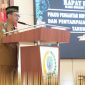 PIDATO : Wakil Bupati Lamandau, Abdul Hamid, saat menyampaikan pidato pengantar Ranperda tentang LPJ Pelaksanaan APBD Tahun Anggaran 2025 pada Rapat Paripurna I Masa Sidang III Tahun Sidang 2025/2026 DPRD Kabupaten Lamandau, Senin (22/6/2026).
