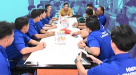 AUDENSI : Bupati Lamandau, Rizky Aditya Putra saat menerima audiensi dari pengurus DPD KNPI setempat, Senin (15/6/2026