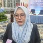 DIWAWANCARAI  : Kepala Diskominfosantik Kalteng yang baru dilantik, Adiah Chandra Sari, saat diwawancarai awak media, Kamis (25/6/2026) malam.
