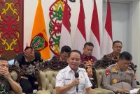 AUDIENSI : Gubernur Kalimantan Tengah H. Agustiar Sabran, saat melakukan audiensi bersama OKP Cipayung Plus Kalimantan Tengah di Istana Isen Mulang, Palangka Raya, Jumat (26/6/2026).