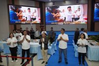 MEMBUKA : Gubernur Kalteng Agustiar Sabran dan Kapolda Kalteng Iwan Kurniawan saat pembukaan kejuaraan Catur di Aula Graha Bhayangkara Polda Kalimantan Tengah, Jumat (19/6/2026).