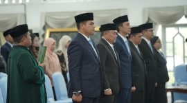 DILANTIK : Kepala Dinas Pendidikan Provinsi Kalimantan Tengah, Reza Prabowo saat dilantik Gubernur Kalteng Agustiar Sabran di Istana Isen Mulang, Selasa (26/5/2026).
