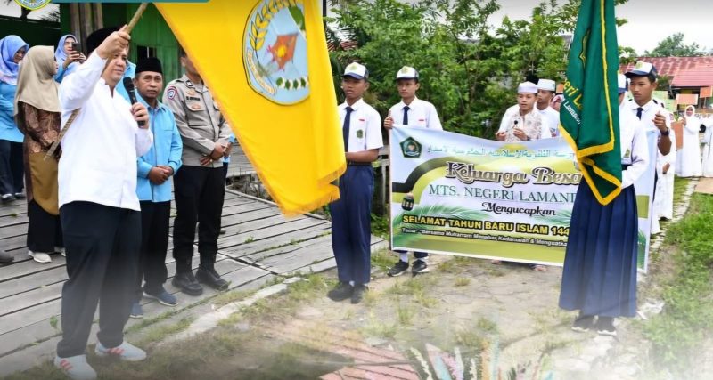 PAWAI : Bupati Lamandau, Rizky Aditya Putra, saat menghadiri pawai 1 Muharam 1448 Hijriah di Kabupaten Lamandau, Selasa,(16/6/2026)