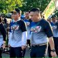 MELEPAS : Gubernur Kalimantan Tengah Agustiar Sabran didampingi Kepala BNNP Kalteng Brigjen Pol. Mada Roostanto, melepas peserta BNN Run 2026 di Bundaran Besar Palangka Raya, Minggu (28/6/2026).