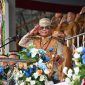 PIMPIM : Gubernur Kalteng Agustiar Sabran saat memimpin upacara peringatan Hari Jadi ke-76 Kabupaten Barito Utara di Arena Terbuka Tiara Batara, Muara Teweh, Senin (29/6/2026).