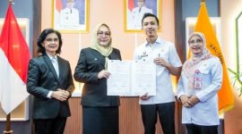 SARTIJAB : Pj Sekretaris Daerah Provinsi Kalteng, Linae Victoria Aden, saat menghadiri Sartijab kepala Diskominfosantik Kalteng yang digelar di Ruang Bajakah, Kantor Gubernur Kalimantan Tengah, Rabu (1/7/2026).