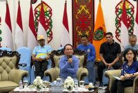 SILATURAHMI : Gubernur Kalteng, Agustiar Sabran dan Pj. Sekda Kalteng, Linae Victoria Aden saat silaturahmi Pemprov Kalteng bersama dengan insan media di Rumah Jabatan Gubernur, Palangka Raya, Minggu (28/6).