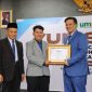 ORASI : Bupati Lamandau Rizky Aditya Putra usai memberikan orasi pada Yudisium Pascasarjana UMPR, yang diikuti 160 mahasiswa di Aula Kampus 3, Kamis (30/7/2026).