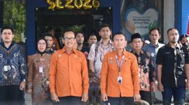 HADIRI : Wakil Bupati Lamandau, Abdul Hamid saat menghadiri pelepasan sensus ekonomi 2026, yang digelar di Kantor BPS Lamandau, Nanga Bulik, Jumat (26/6/2026).