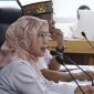 RAPAT : Asisten III Bidang Administrasi Umum Sekretariat Daerah Provinsi Kalteng Sunarti, saat memimpin rapat koordinasi lintas Sektoral terkait Pelaksanaan Huma Betang Night, Rabu (1/7/2026).